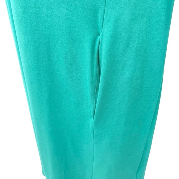 Eileen Fisher Pima Cotton Stretch Jersey Round Neck Dress Seastar Green MEDIUM - Picture 4 of 15